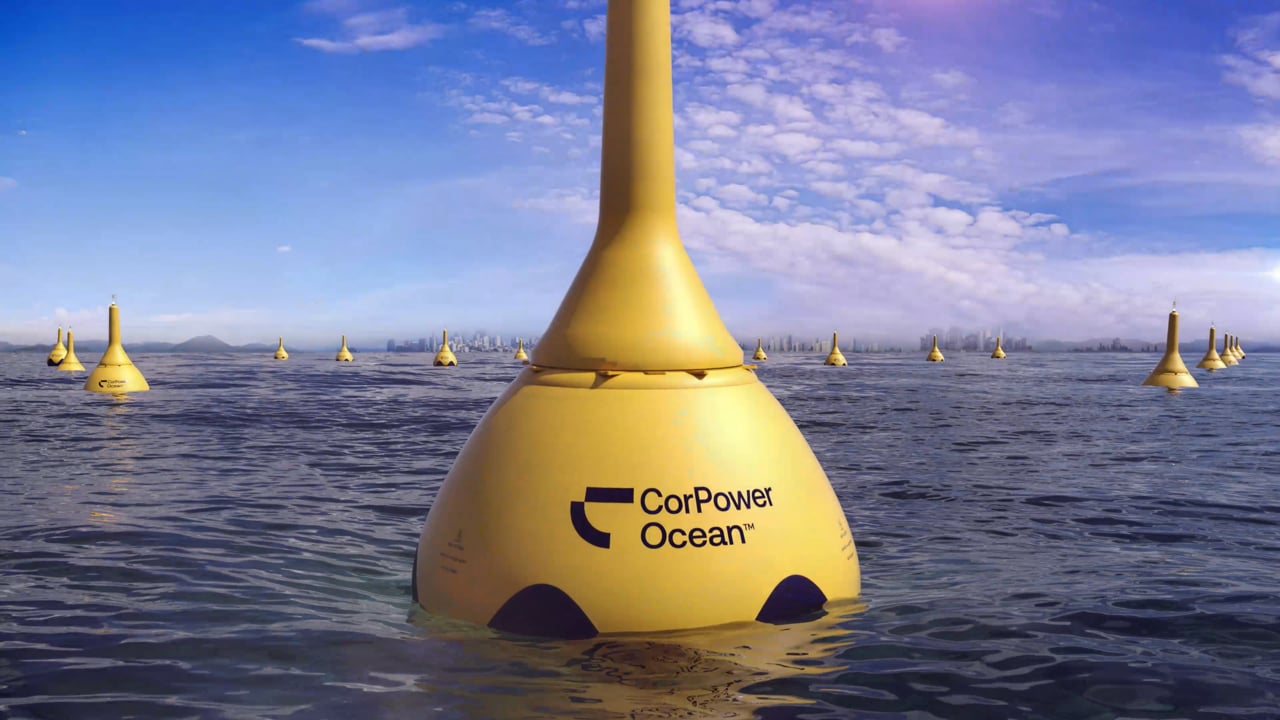 CorPower Oceans vågkraftverk i en vågkraftspark till havs